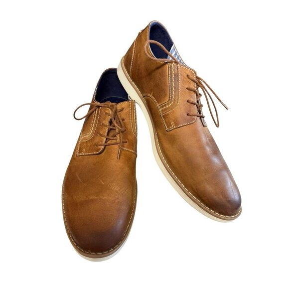 Sperry Mens Newman Oxford Plain Toe Dress Shoes~Size 13M~British Tan Topsiders - Picture 1 of 12